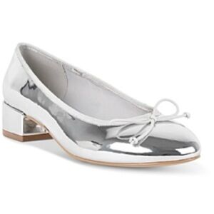 Steve Madden Silver Loafers with Bow